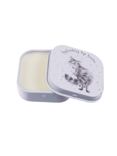 wrendale cat lip balm tin