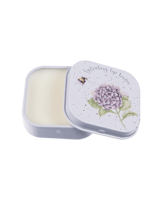 wrendale bee on hydrangea lip balm