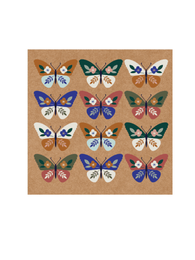 the art file - meadow blue butterflies greeting card