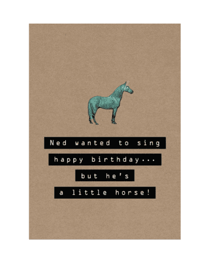 the art file - rock on little horse birthday card