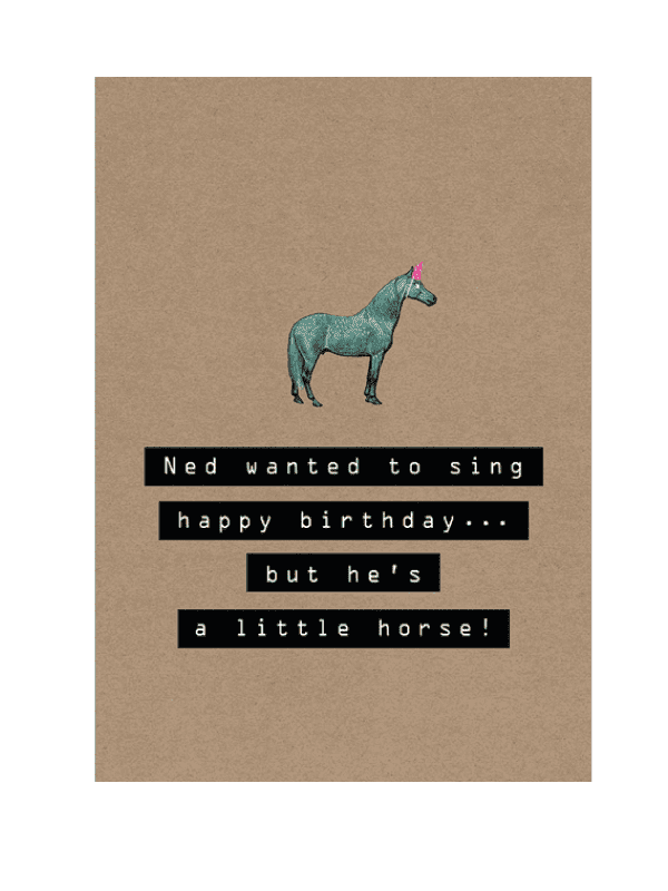 the art file - rock on little horse birthday card