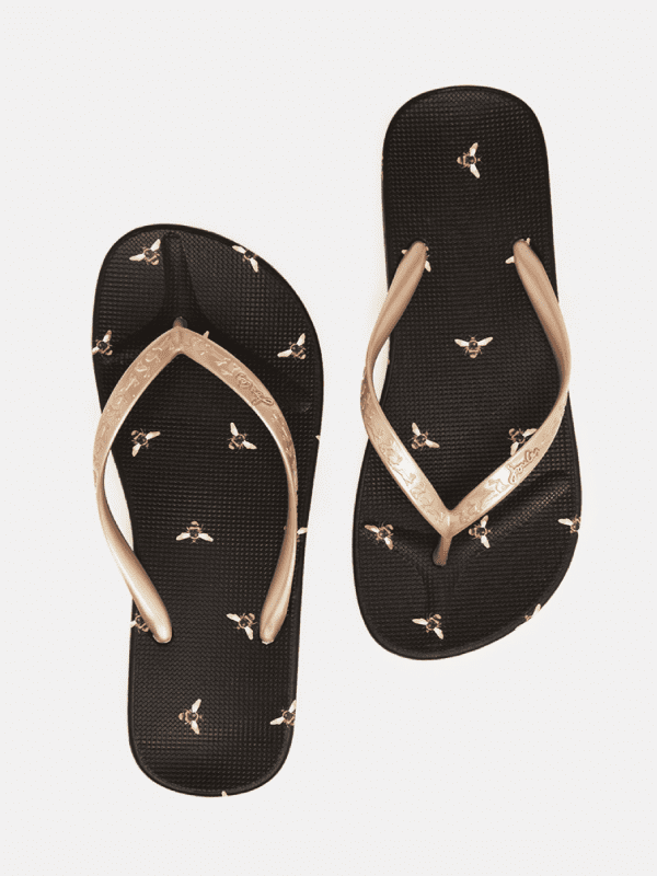 joules black bee flip flop