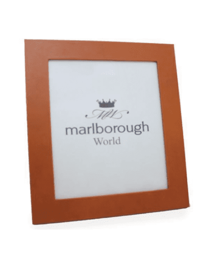 Marlborough of England tan leather photo frame