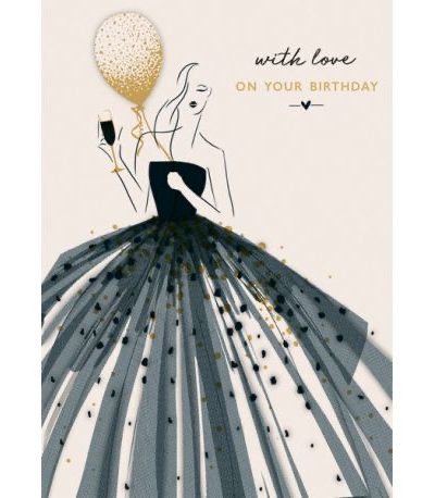 With Love on your Birthday - Birthday Card