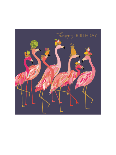 the art file flamingo birthday card