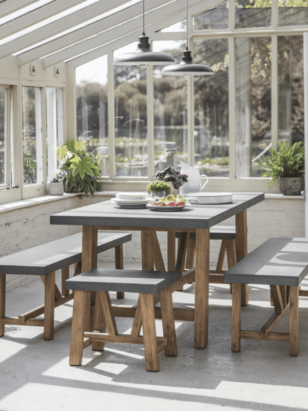 chilson small cement indoor outdoor dining set