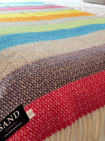 Tutti Frutti Stripe Pure New Wool Blanket Large