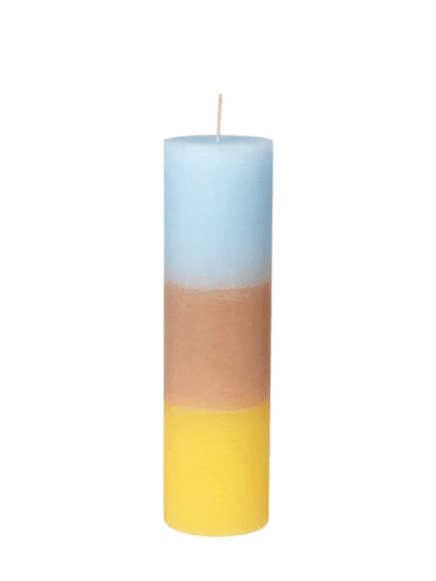 Rainbow Pillar Candle Pineapple Cloud Large