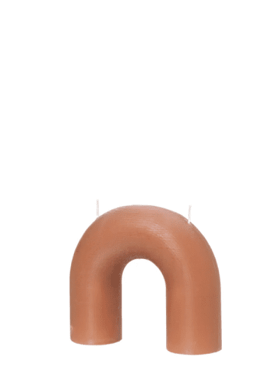 Indian Tan Bend Sculptured Candle