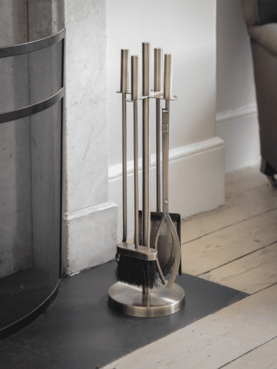 Ebrington Fireside Tool Set Antique Brass Finish
