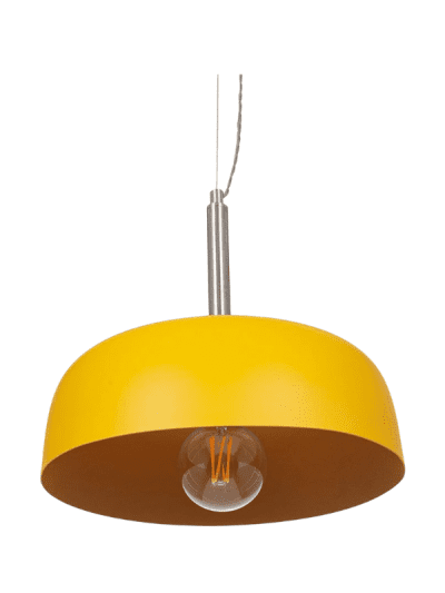 Anke Matt Mustard Domed Metal Pendant