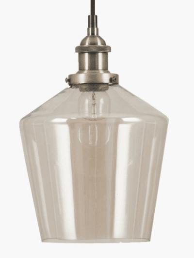 Emmanuelle Antique Brass Metal and Lustre Glass Pendant