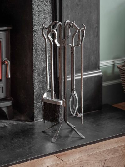 Batsford Fireside Tool Set Antique Pewter