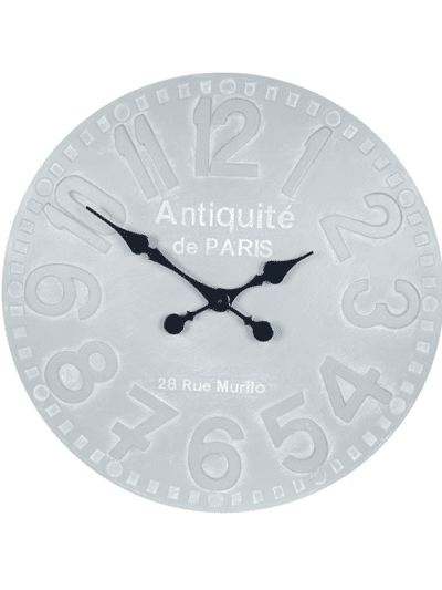 Dove Grey Wood Round Wall Clock