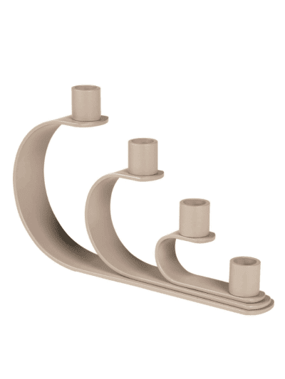 Nami candle sticks Simply Taupe Warm Grey