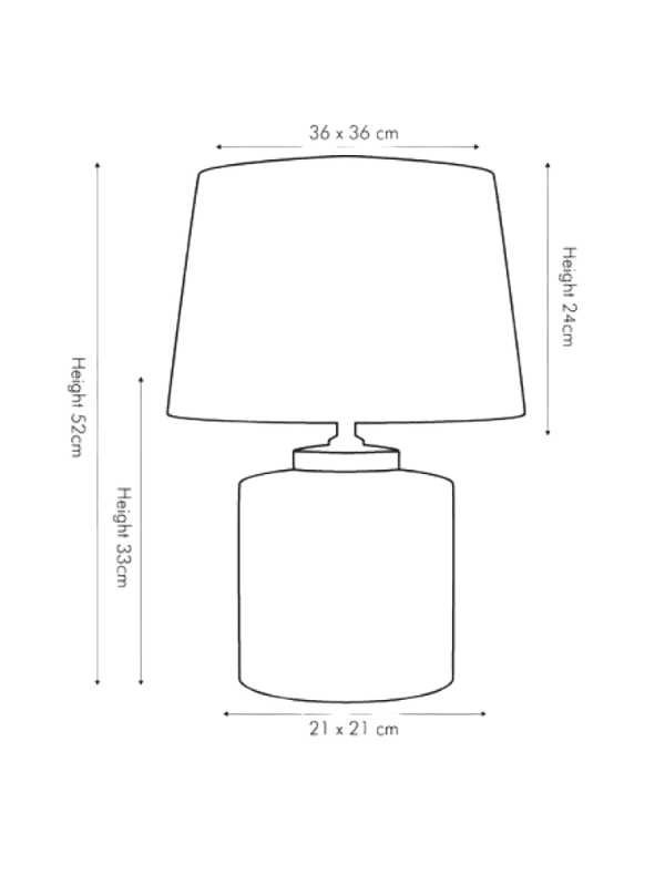 Grey and Blue Detail Ceramic Table Lamp - Image 5