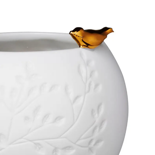 Gold Bird White Porcelain Bowl Tea Light Holder by Rader - Image 2