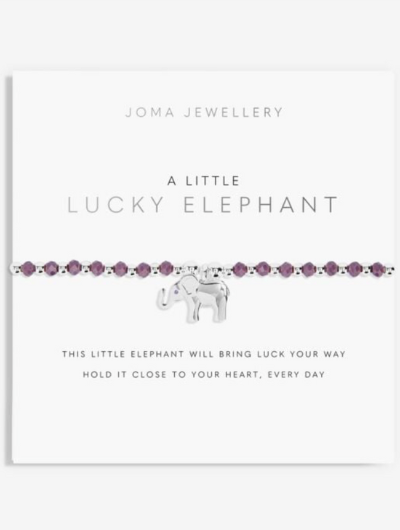 Colour Pop A Little ‘Lucky Elephant’ Bracelet – Silver Plated.