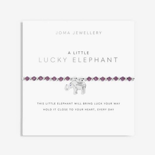 Colour Pop A Little ‘Lucky Elephant’ Bracelet – Silver Plated.