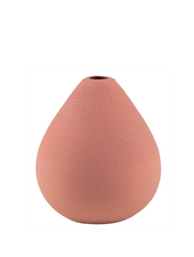 Räder mini powder pink beaded porcelain bud vase, 10Ă—8 cm, hand-applied beaded texture and glazed interior.