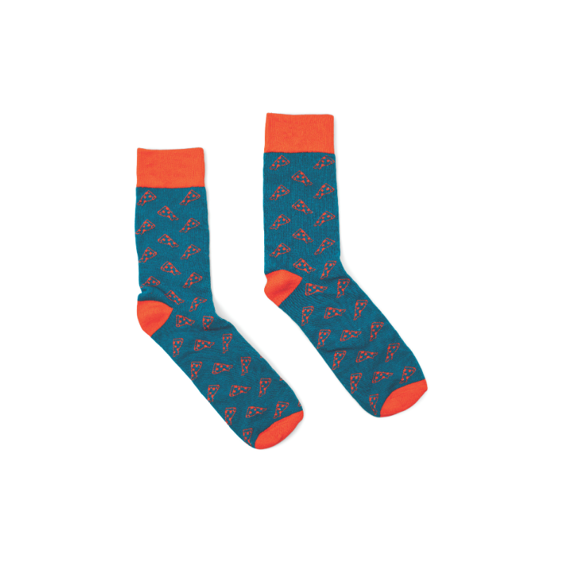 Gentlemen’s Hardware Pizza Socks in a reusable storage tin.