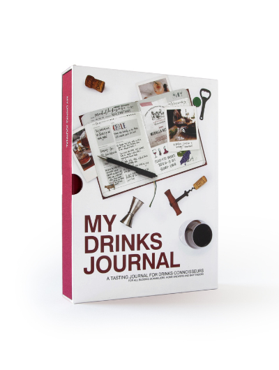 Tasting Notes Journal for wine, beer and cocktails with hardback cloth cover and guided pages.