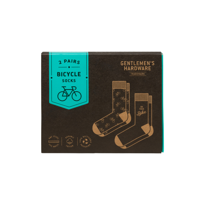 Cycling-themed crew socks by Gentlemen’s Hardware in UK size 8–12.