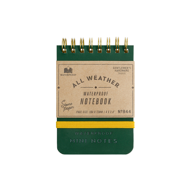 Gentlemen’s Hardware Pocket Waterproof Notebook with 120 stone-paper pages.