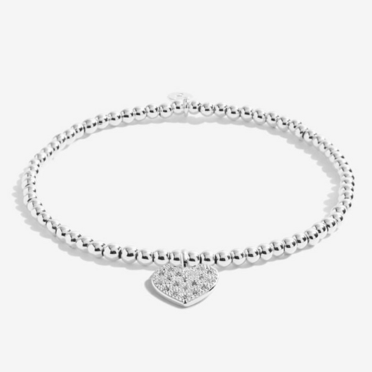 Joma Jewellery A Little Terrific Thirty silver-plated bracelet with heart charm on sentiment card.