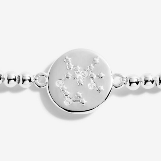 Joma Jewellery A Little Sagittarius silver-plated bracelet with CZ star sign charm on sentiment card.