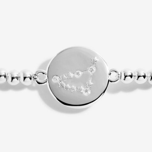 Joma Jewellery A Little Capricorn silver-plated bracelet with CZ star sign charm on sentiment card.