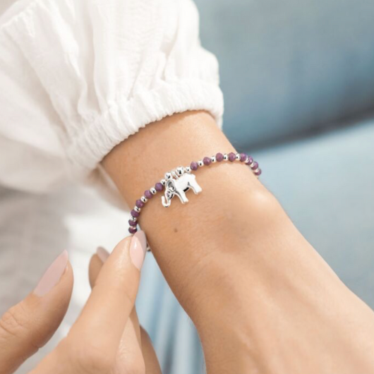 Colour Pop A Little ‘Lucky Elephant’ Bracelet – Silver Plated.