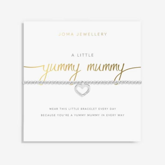 Joma Jewellery A Little Yummy Mummy silver-plated bracelet with charm on sentiment card