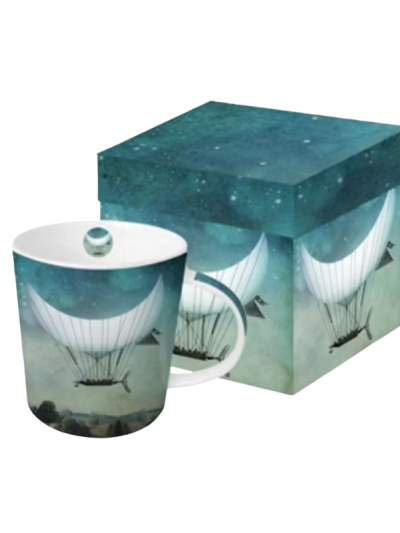 Moonship Trend Mug in New Bone China, 350ml capacity. Presented in a matching gift box, making it a stylish and thoughtful gift for any occasion.