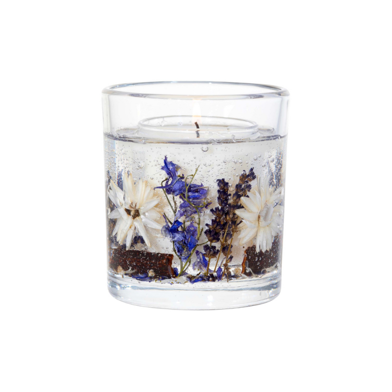 Stoneglow Nature’s Gift Lilac & Lavender natural wax gel candle tumbler.
