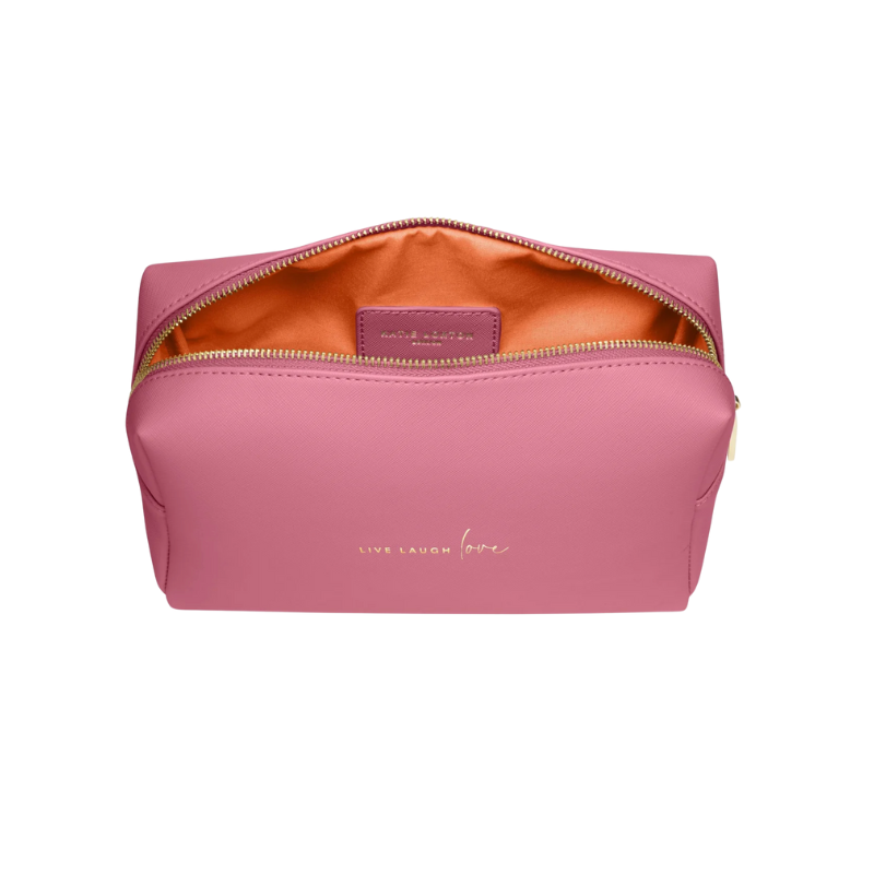 Katie Loxton Live Love Laugh Colour Pop Wash Bag in hot pink.