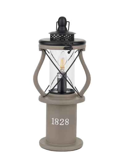 Gibson Antique Wood Lantern Table Lamp